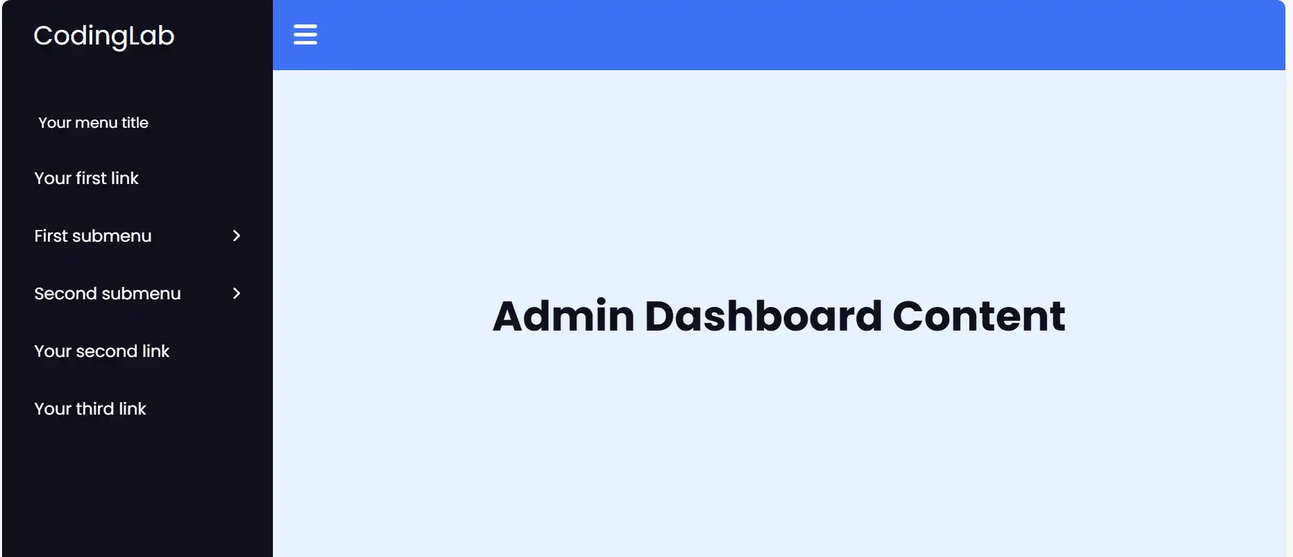 黑色背景的侧边栏HTML5+CSS3